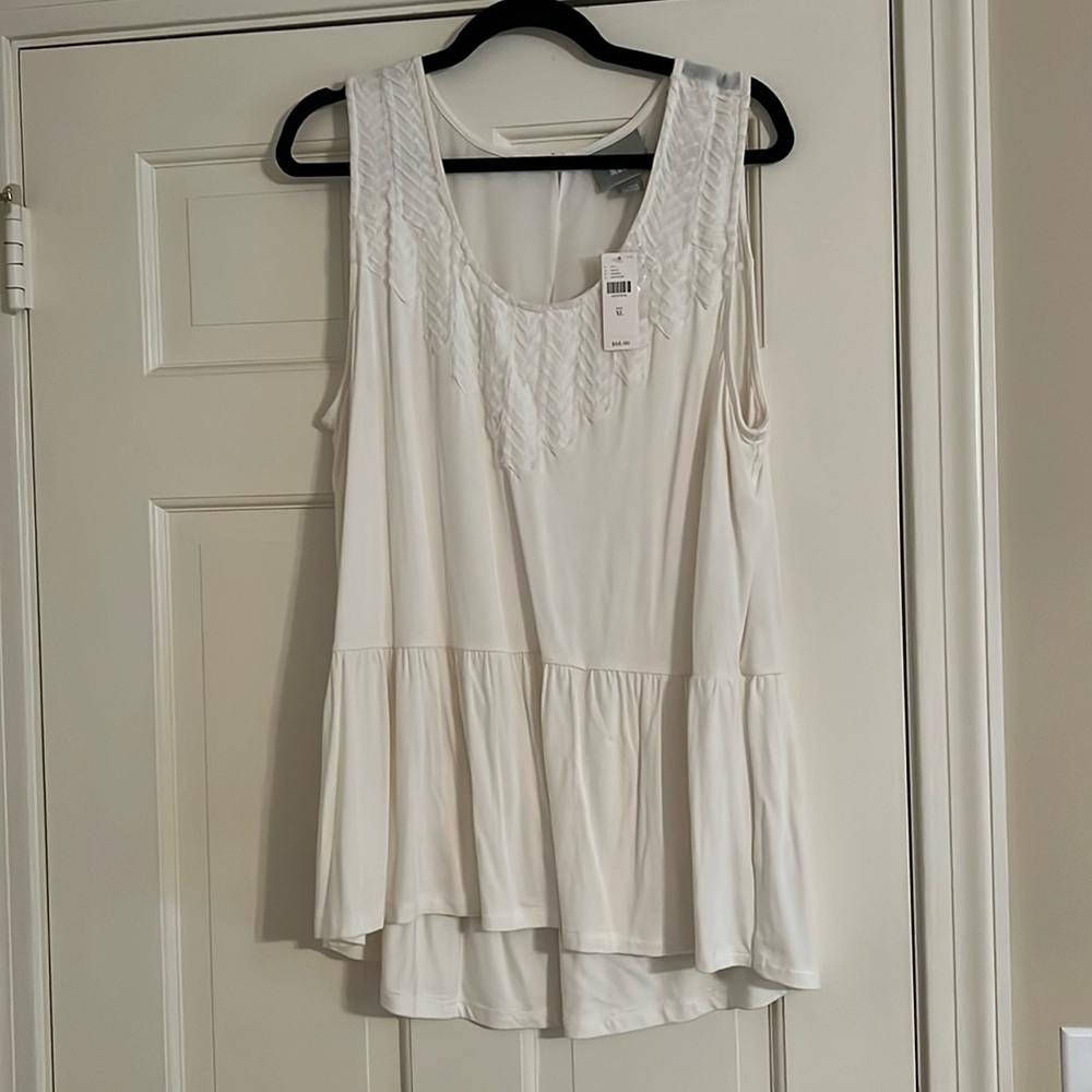 Maeve flowy textured tank top